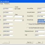 Tax Lien Software Financial Tab